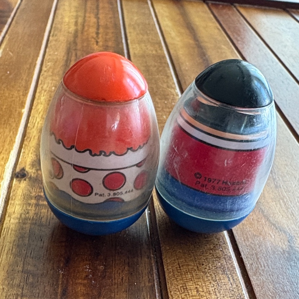 Vintage 1977 HASBRO Weeble Wobble Circus Clown & Circus Ringmaster - Picture 2 of 4